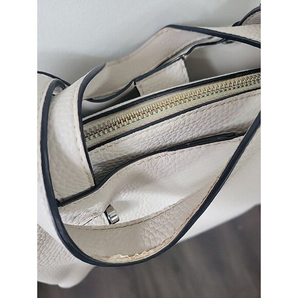Zara Basics Collection Ivory Pebbled Leather‎ Purse Shoulder Bag - Picture 6 of 8